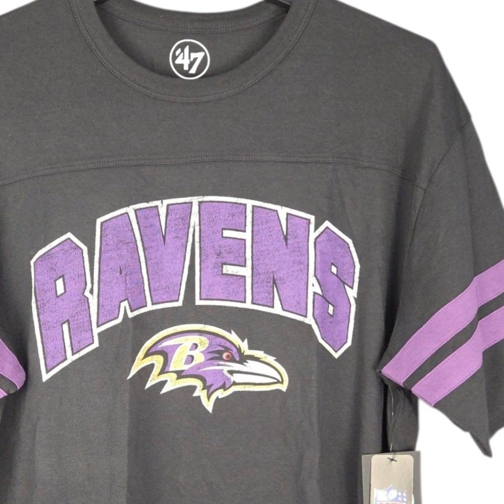 Baltimore Ravens Shirt Mens‎ Medium Black Purple '47 NFL Football Tee NWT
